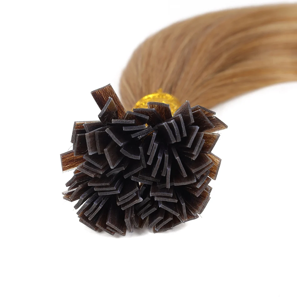 Flat Tip Hair Extension Keratin Fusion Hair for Women 14-28 inch Pre Bonded Human Hair Extensions 100g/bundle Keratin Tip Hair