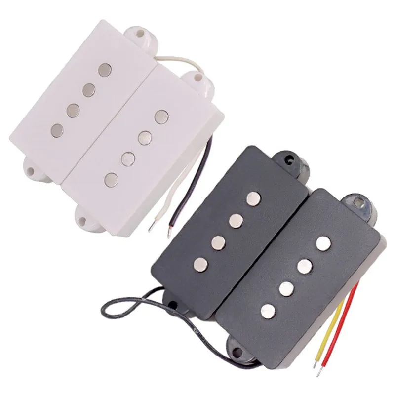 

A Set Of White Black 4 string Bass Guitar Pickup Segmented Pickup For Bass Guitar Accessories