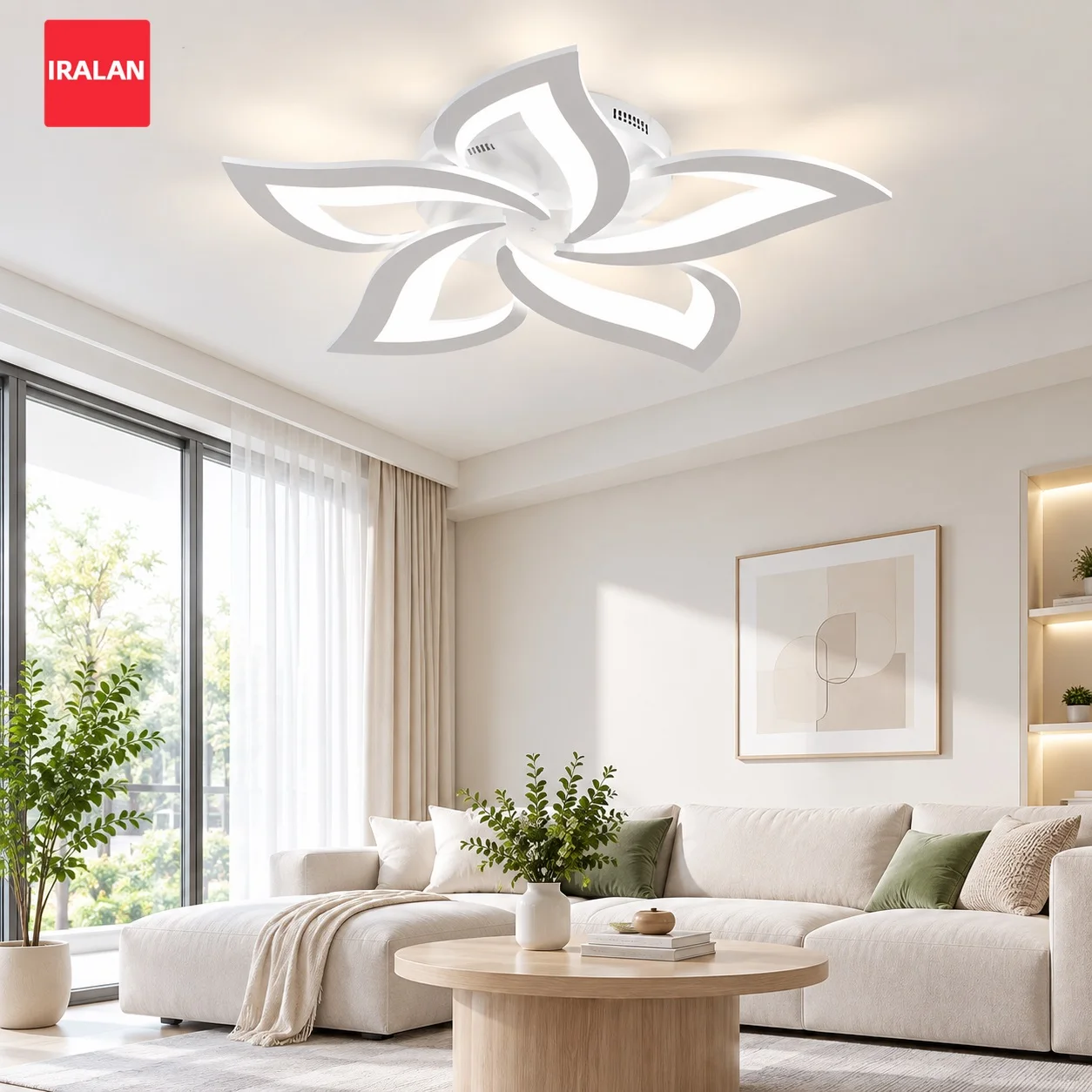 Acrylic LED Ceiling Light Lotus Energy-saving Indoor Lighting Fixtures Remote Control APP Dimming Room Decorations Ceiling Lamp