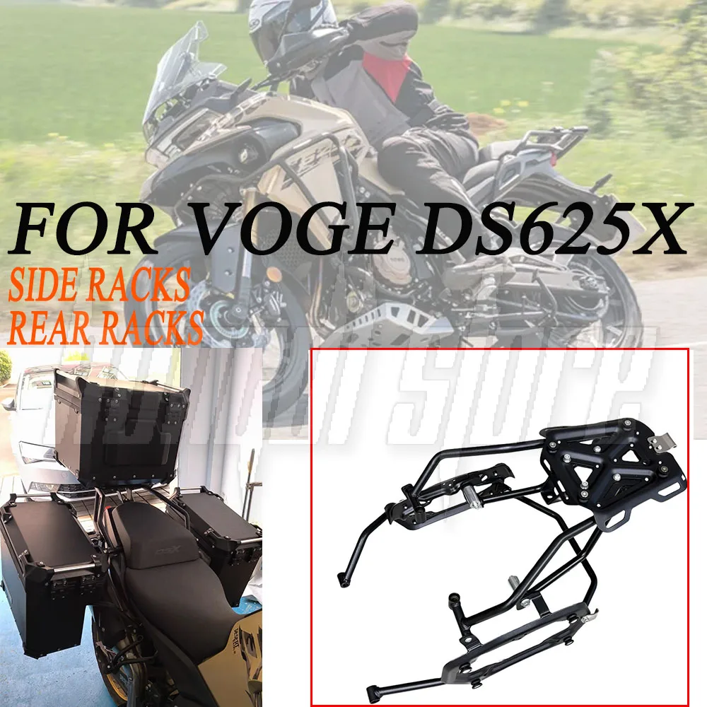 Motorcycle Pannier Racks Frame Saddlebag Side Bracket Top Box Rack For Loncin DS625X VOGE Valico Side Luggage Rack Set
