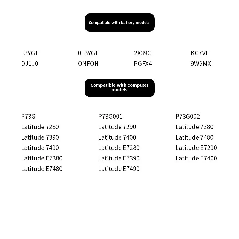 LIXI DJ1J0 2X39G F3YGT بطارية الكمبيوتر المحمول لديل Latitude 7480 12 13 7000 7280 7290 E7280 E7290 E7380 E7390 7000 7380 7390 7480 #2