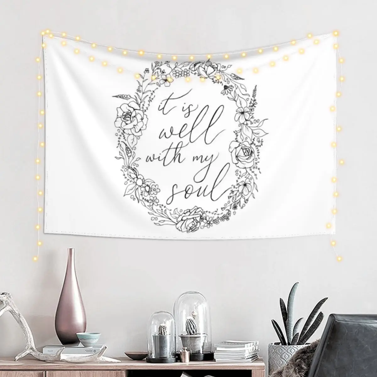 It is Well With my Soul Tapestry Home Supplies Wall Art Room Decor For Girls Tapestry