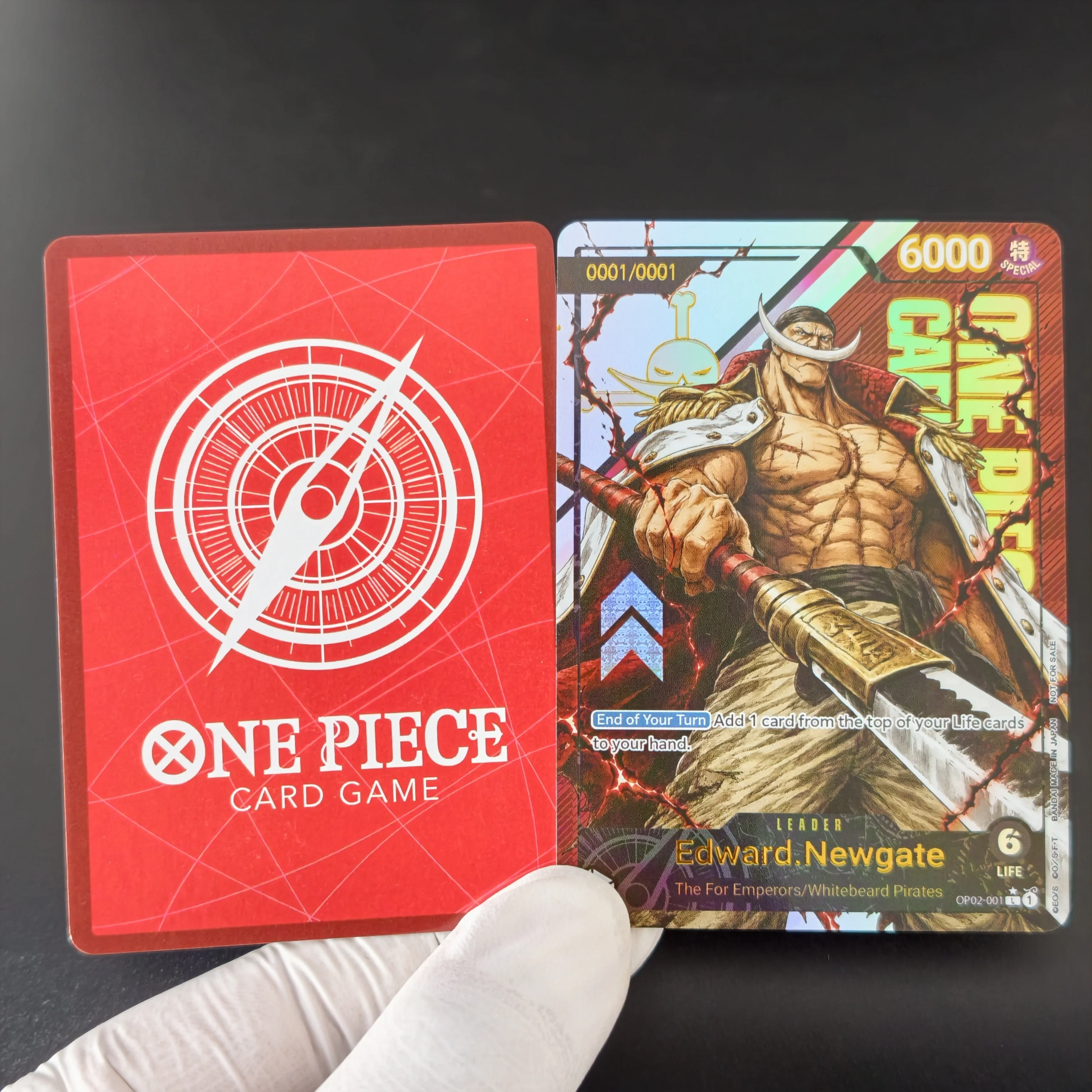 Proxy TCG One Piece Cards Jinbe Franky Brook Shanks Kuzan Ace Hancock Robin Nami Gold Foil Border 0001/0001 Serial Number Cards
