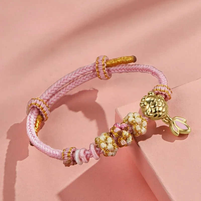 

UMQ Pure Silver 999 Jade Carp Bracelet Hand-Woven Simple Fashion All-Match Gift Girlfriends' Gift Girlfriend