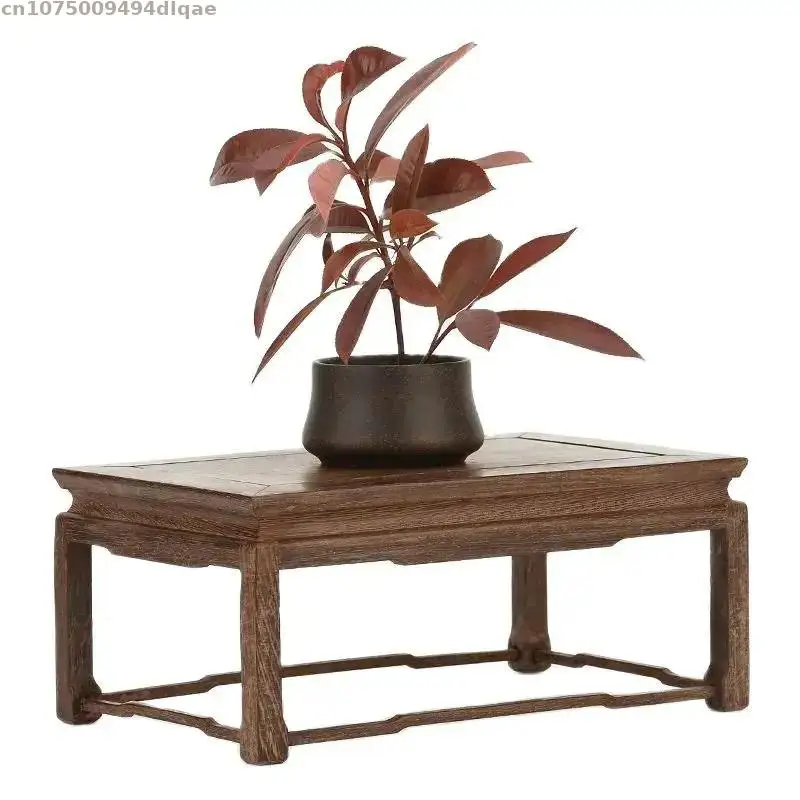 

Miniatures Wooden Table Base Vase Figurines Incense Burner Display Stand Fish Tank Lathe Bonsai Plant Shelf Tea Sets Pedestal