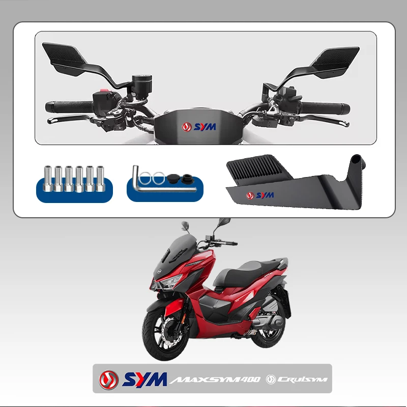 

Motorcycle Folding Wind Wing Aluminum Alloy Side Rearview Mirror For Sym Joymax Z Adx300 150 Husky Mask 125 Maxsym Cruisym 300