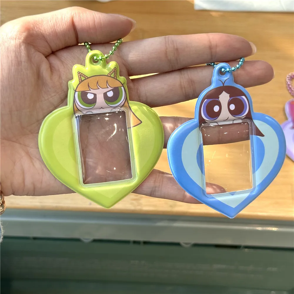 الكرتون أنيمي Powerpuff الفتيات العادية مفتاح أداة كابينة تصوير الغطاء الواقي على ظهره قلادة المعبود صور تلميذ الملحقات هدية