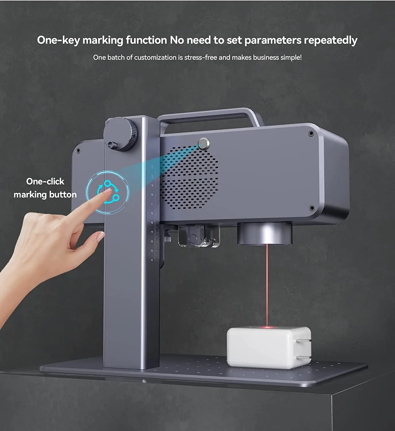 

ATOMSTACK M4 Engraver Desktop Handheld Fiber Marking Machine for Metal Plastic Leather 0.001mm/4K Accuracy 0.01mm Sport