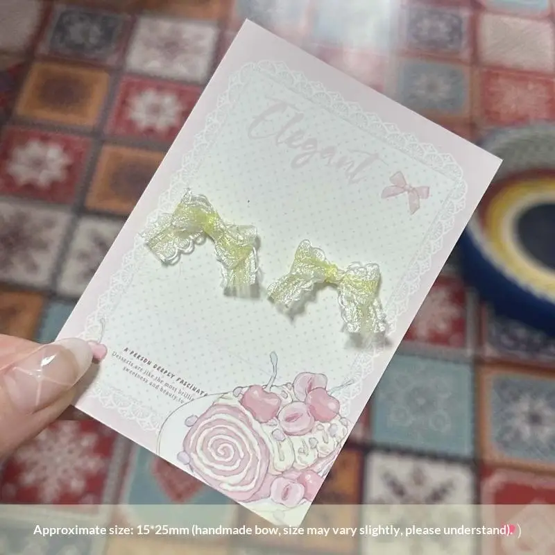 Kleiner Punkt-Schleifenanhänger, flacher Aufnäher, Schmuckherstellung, Scrapbooking, DIY, Party-Haarspangen-Accessoires, Heimdekoration, Bastelarbeiten – Detail 17