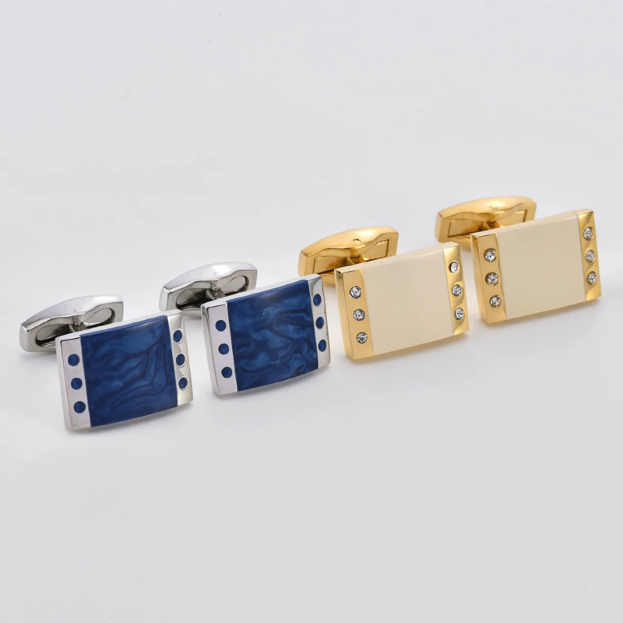

Diamond Enamel Shirt Cufflinks, Men's French Cuff Buckles, Business Buttons, Men's Jewelry Gifts