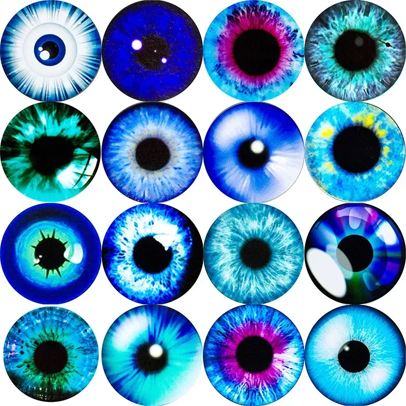 Colorful 6~40mm/20MM cabochons Plastic Glass Dolls Eye DIY Crafts Eyes For Children Toy Dinosaur Animal Eye Accessories