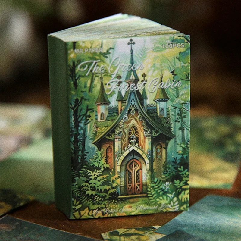 100 Sheets Vintage DIY Scrapbooking Base Material Paper for Junk Journal Craft