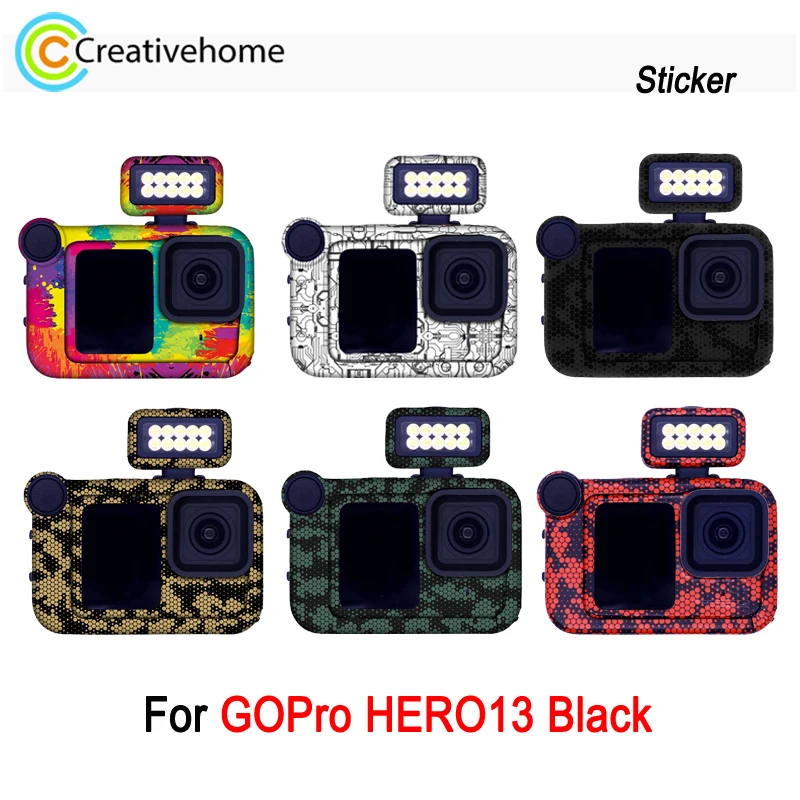 Full Cover Camera Stickers For GOPro HERO13 Black Camera Body Protective Film, PVC Waterproof Material, No Adhesive Residue