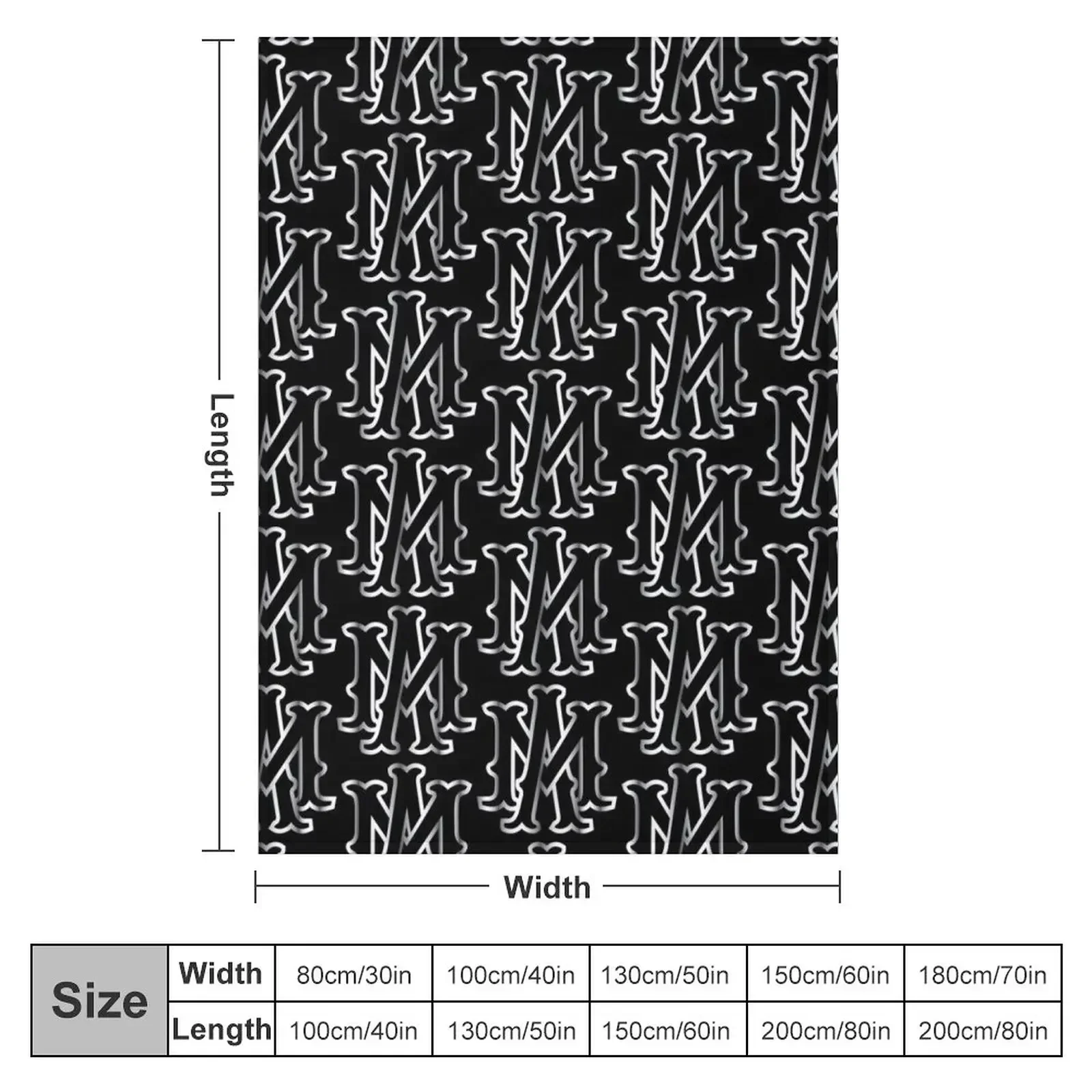 The Athletics Mercado logo2 Throw Blanket blankets and throws Sofa Decorative Beds christmas decoration Blankets