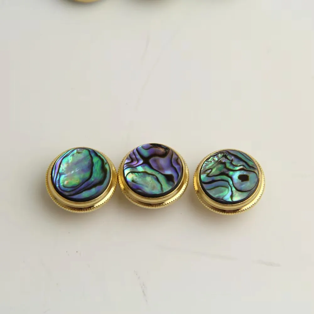 

3Pcs Gold Plated Malachite Insert Finger Buttons for Trumpet Brass Instrument Repairing Accessories