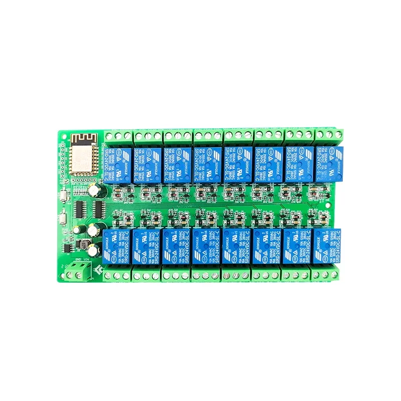 Wi-Fi開発ボード,16チャネルリレー,電力ESP-12F,esp8266,5v,12v,24v