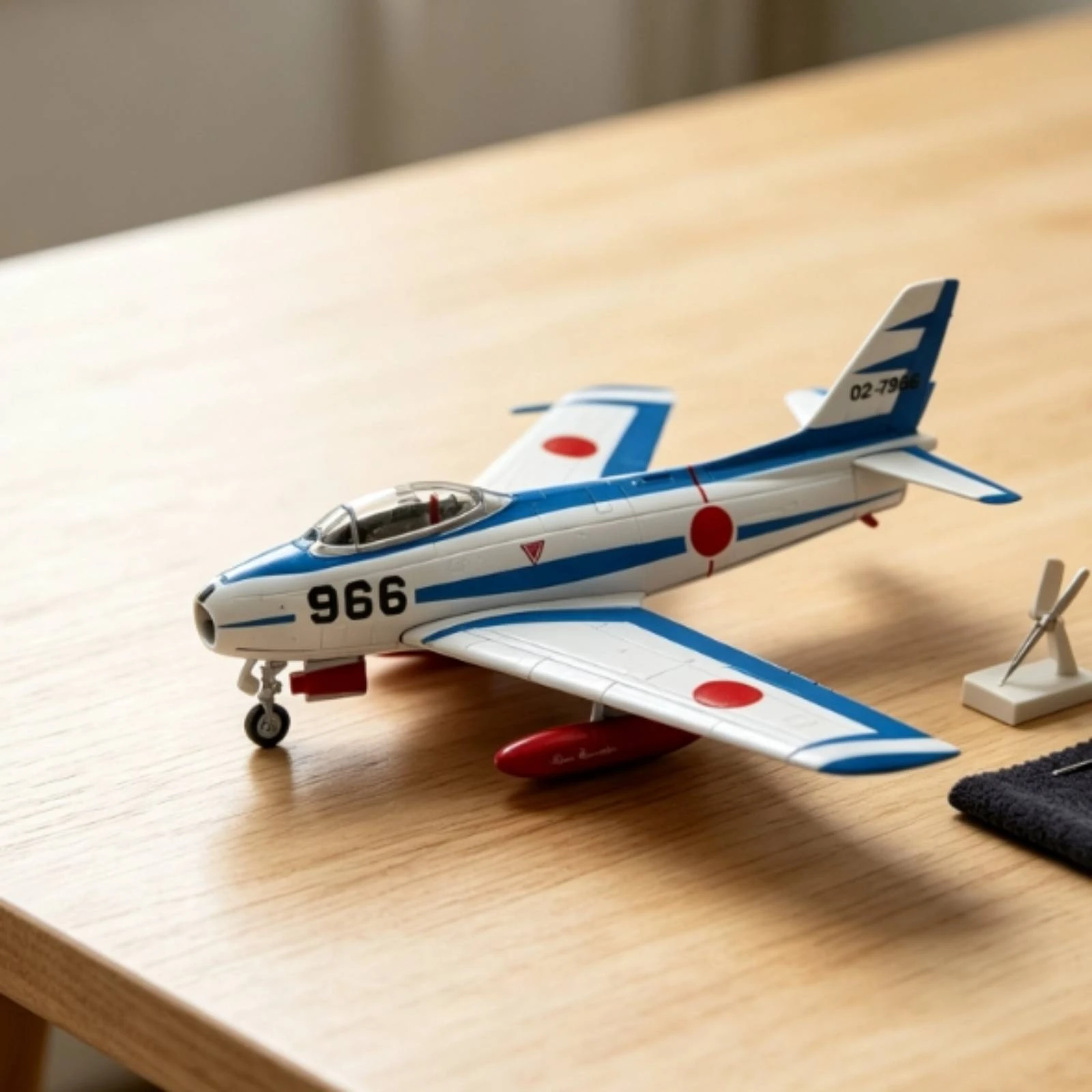 F-86F Model with Display Base Detailed Fighter Jet Model Die-Cast Aircraft Static Gift for Aviation Enthusiasts, Desk Decor