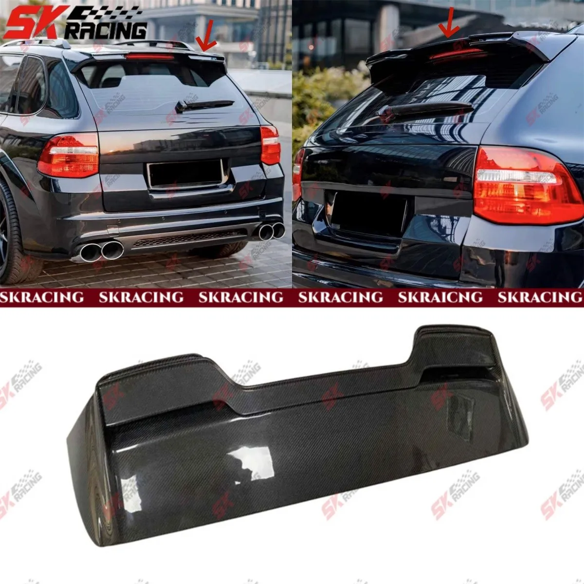 

Замените на 08-10 Porsche Cayenne 957, задний спойлер багажника из углеродного волокна, крыло