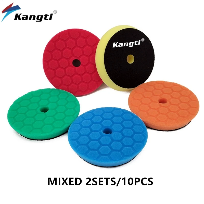 5 (125mm)/6 (150mm) Inch Auto Waxen Buffing Pad Duitsland Schuim Polijstschijf Auto Care Reparatie Tools Wax Pads voor Auto Detaillering