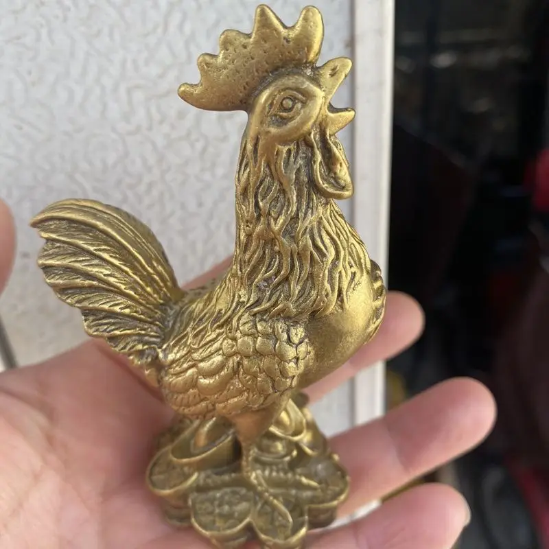 Brass rooster figurine, golden rooster ornament, copper rooster, home decor, approximately [height in centimeters or inches]10ce
