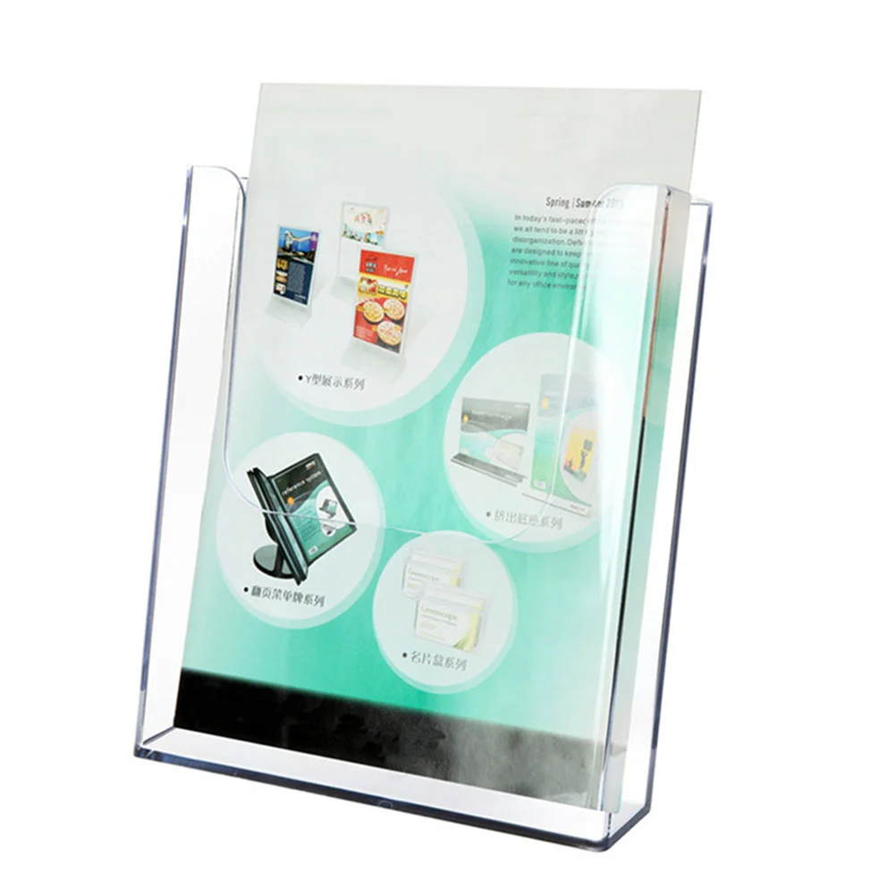 A5 Display Catalog Rack File Clear Magazine Holder Organizer Brochures Book Shelves