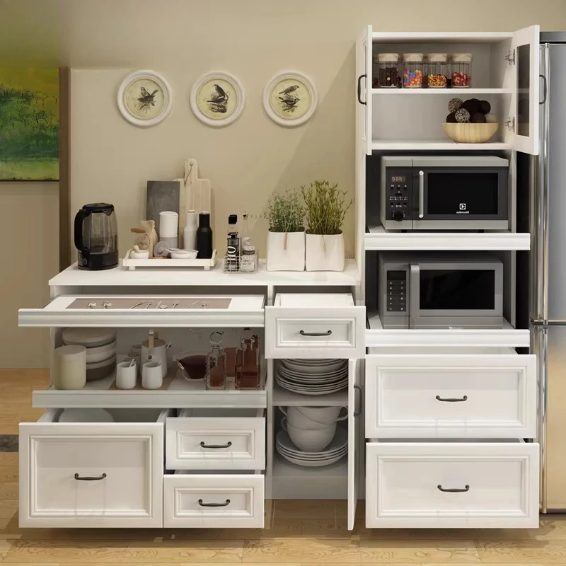 Modern simple side cabinet dining room cabinet European living room oven microwave oven locker cabinet custom 6G-203