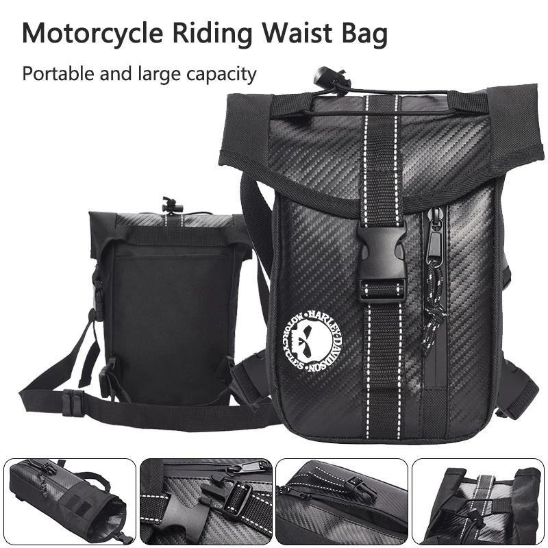 

Multi functional Motorcycle Waterproof Leg Bag Riding BagOutdoor Leisure Waist Bag For Harley Softail Sportster VRSC Touring X48