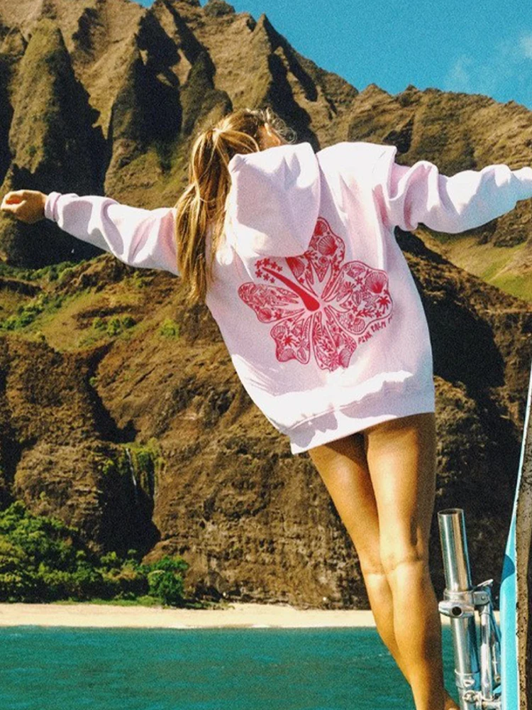 

Women's Oversized Hoodie Sweatshirt XS-2XL Unisex Long Sleeve Pocket Casual Top Couple Style Harajuku Streetwear