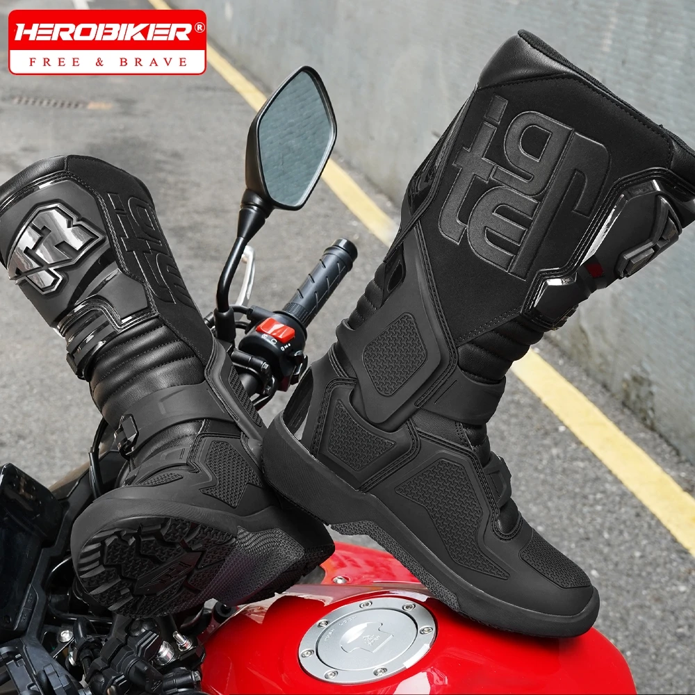 

Профессиональные внедорожные мотоботы для мотокросса, всесезонные защитные ботинки с высоким берцем для езды на мотоцикле