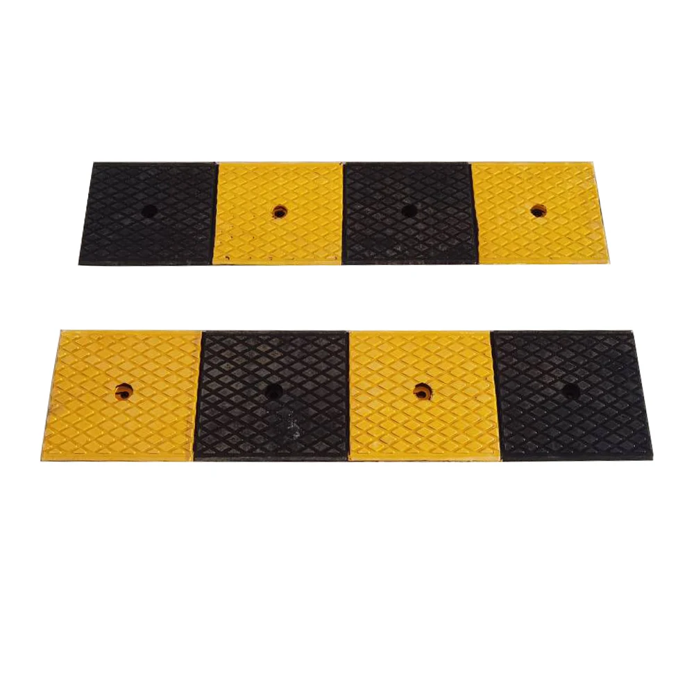 Step slope pad Rubber slope anti slip pad Wheel stopper Highway speed bumps Triangle cushion plate Automotive repair 98x13cm