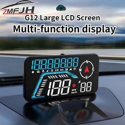 G12 Head Up Display GPS For HUD Digital Speedometer For All Cars Clock Driving Distance Altitude LED Screen Display Speed Gauge