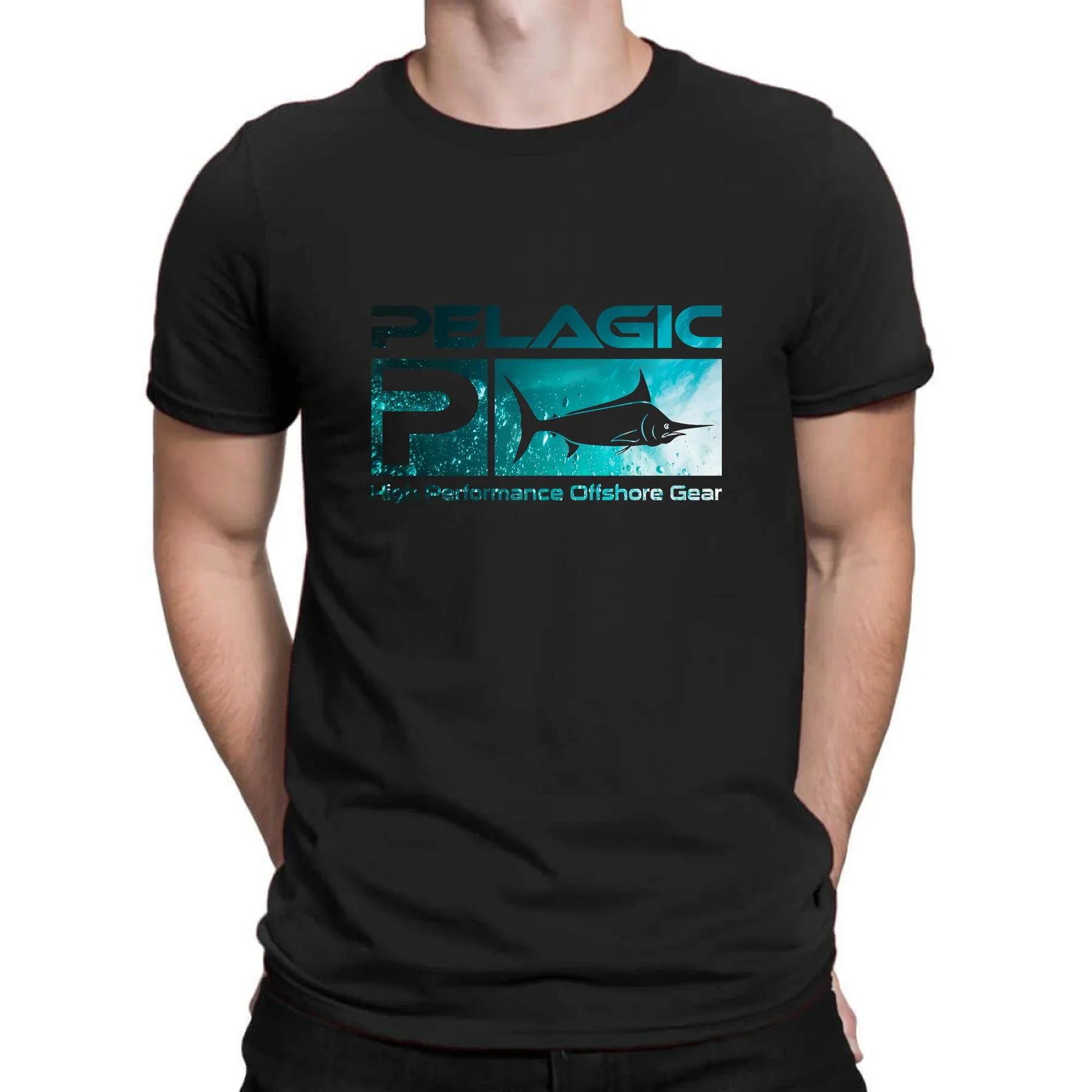 

2023 Hot Sale Summer 100% Cotton High Performance Offshore Gear Fishing Apparels Pelagic T Shirt Men Hip Hop Streetwear T-shirt