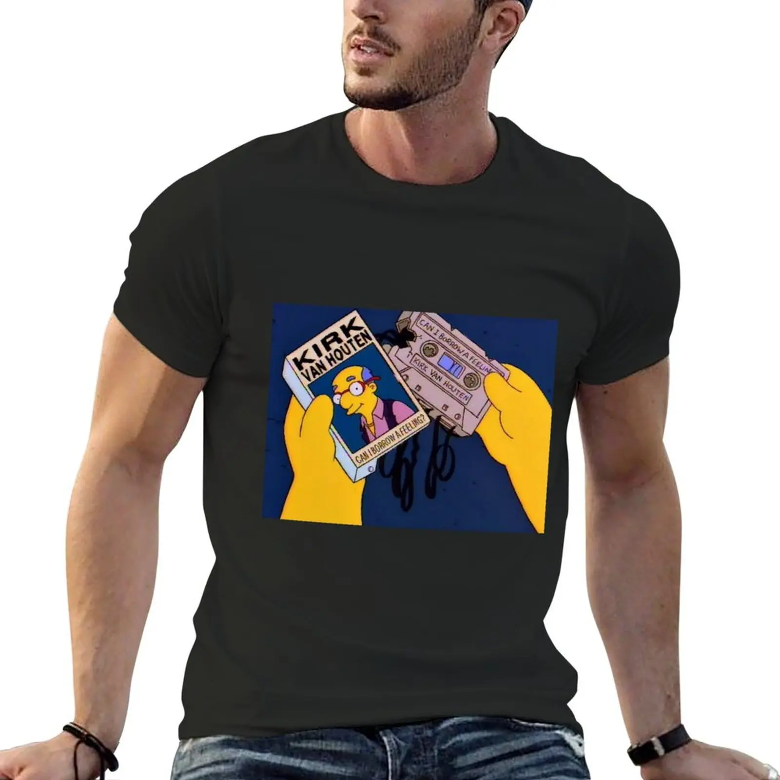 Can I borrow a feeling T-Shirt man clothes boys animal print funnys Aesthetic clothing mens graphic t-shirts anime