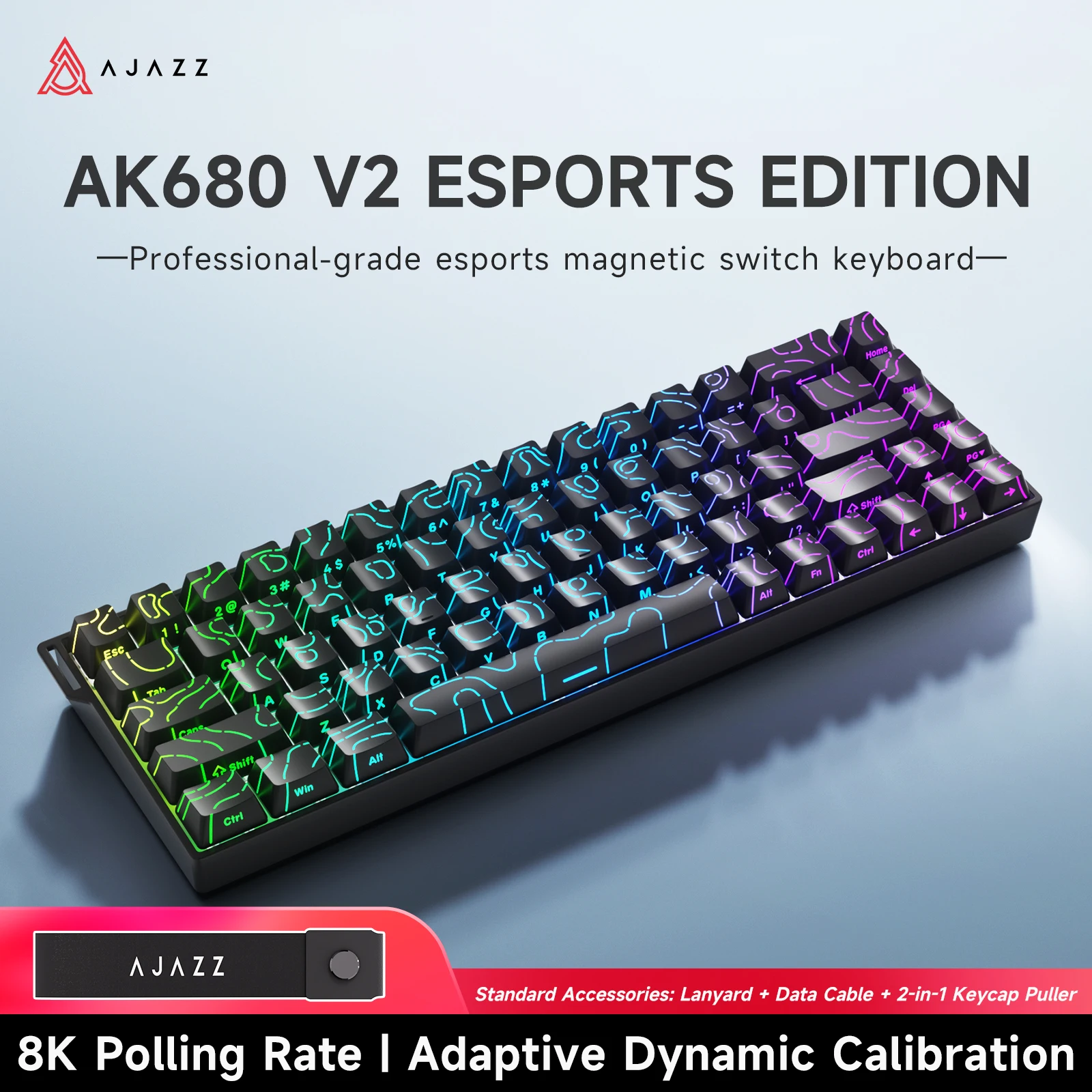 AJAZZ AK680 V2/AK680 MAX 磁気スイッチメカニカルキーボード 60