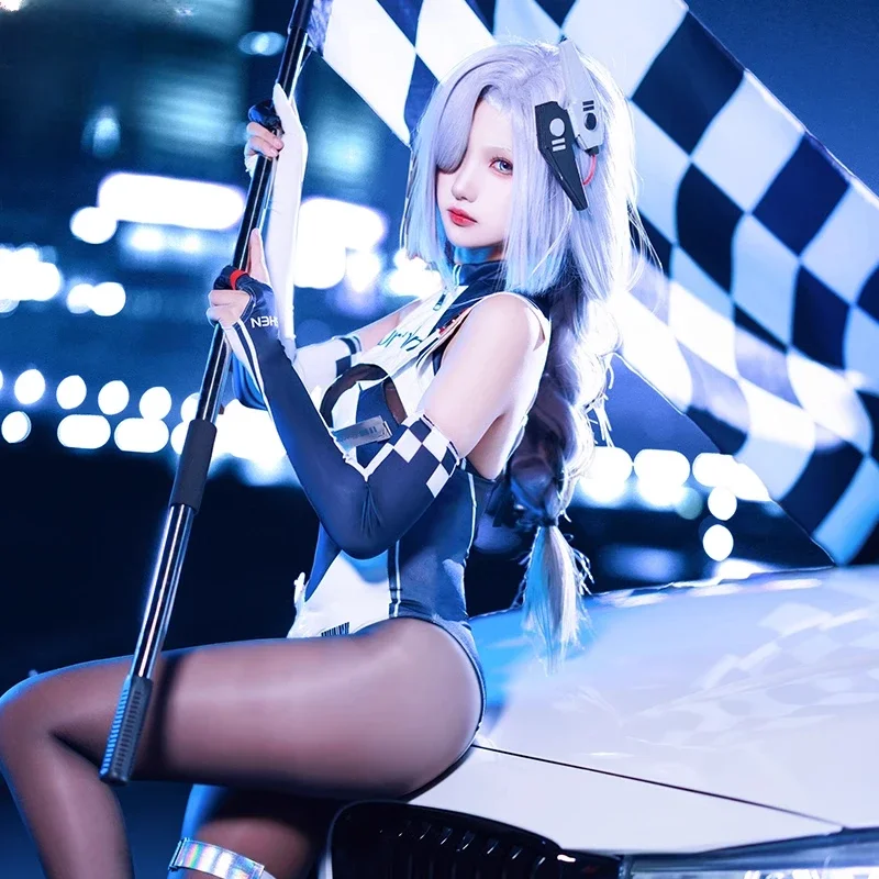 Shenhe Rennanzug Spiel Genshin Impact Komplettes Cosplay-Kostüm Enganliegende Damenkleidung