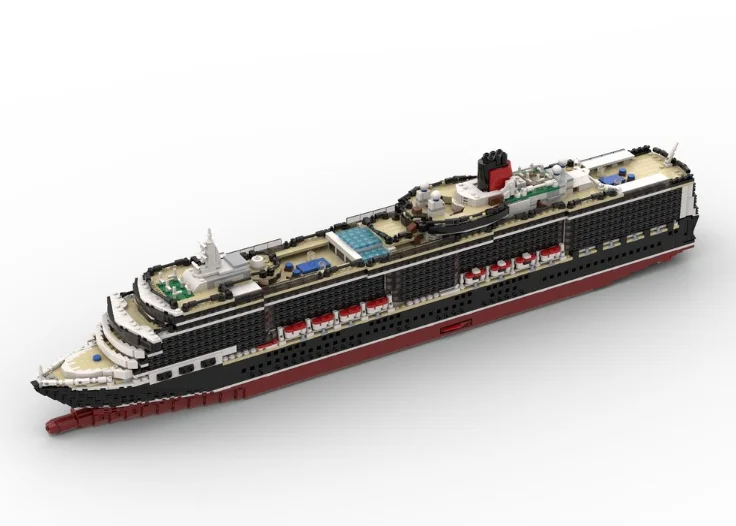 Voorraad 1:375 Schaal Klassieke Cruise Celebration Model Bouwstenen Moc Set Scheepswerf Transport Architectuur Collectie Speelgoed Cadeau