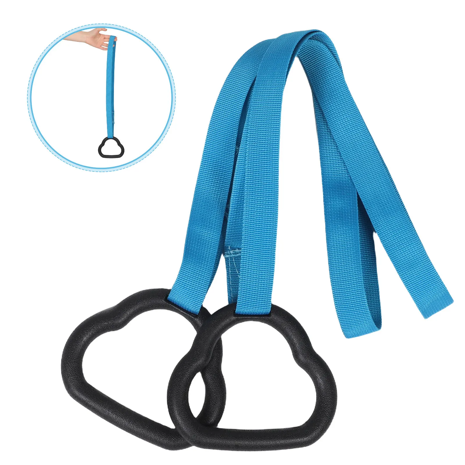 Gymnastics Rings Non Slip Pull Up Strength Training Equipment for Home Indoor Outdoor Fitness Workouts