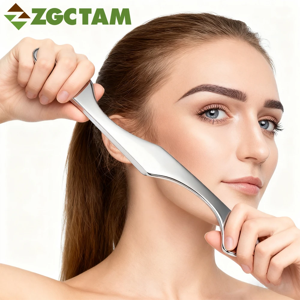 

1 шт., скребок для тела из нержавеющей стали для красоты и здоровья, инструмент для скребка для тела для лимфодренажа, ухода за кожей лица и массажа мягких тканей