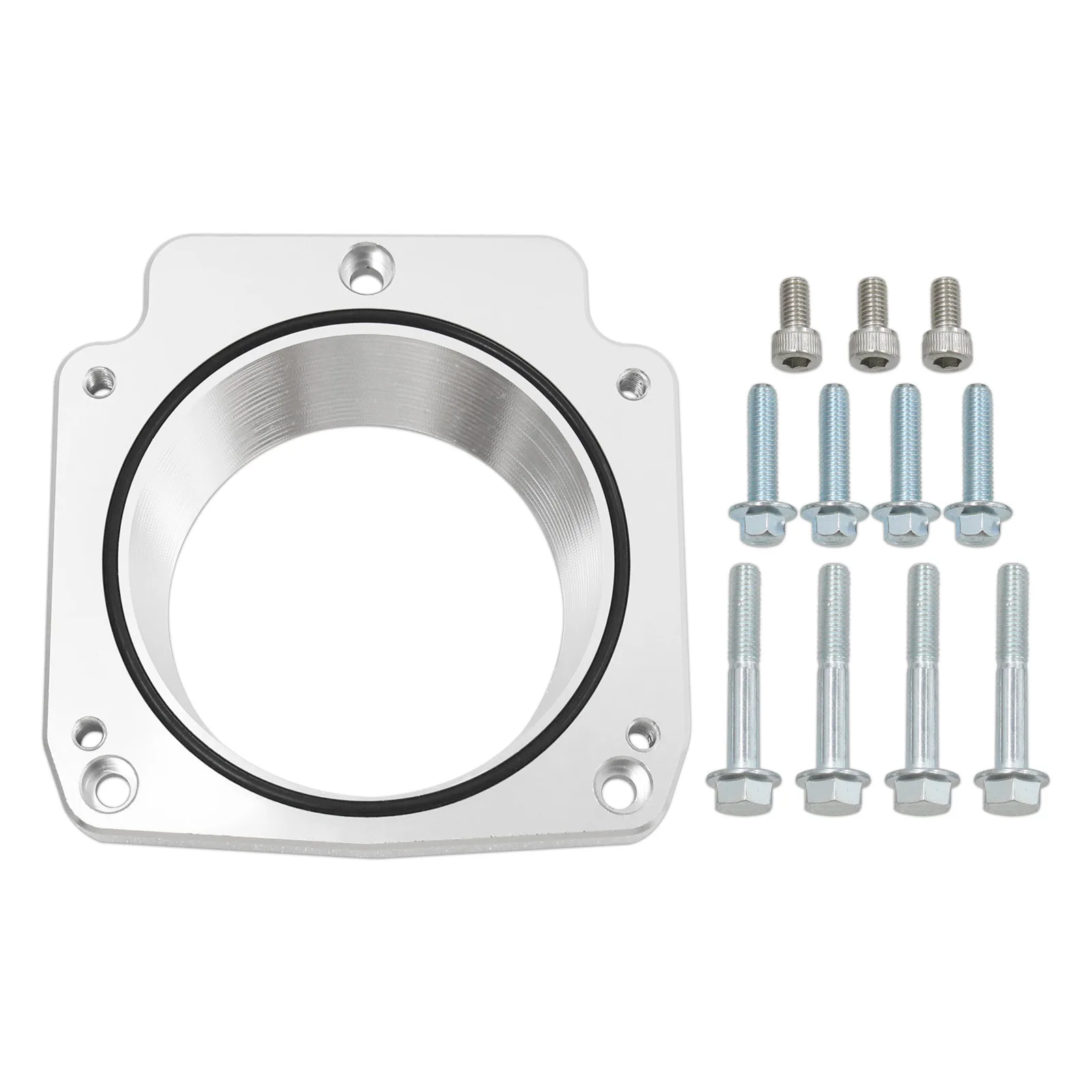 92mm Throttle Body Adapter 551513, 3-Bolt Inlet to 4-Bolt Conversion Compatible with LS1 LS Truck