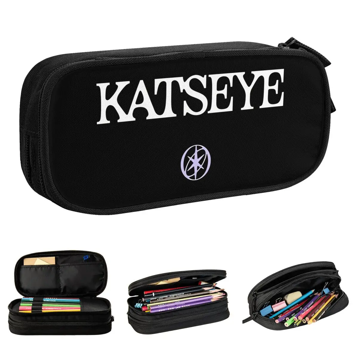 

Korean Katseye Logo Girl Group Pencil Case Creative Pen Bags Student Big Capacity Students School Cosmetic Pencilcases