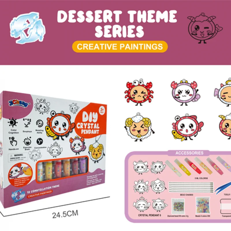 DIY Crystal Paint Arts and Crafts Set Christmas Bake Free Glue Crystal Glue DIY Guka Colored Pendant Halloween Prezent dla dzieci