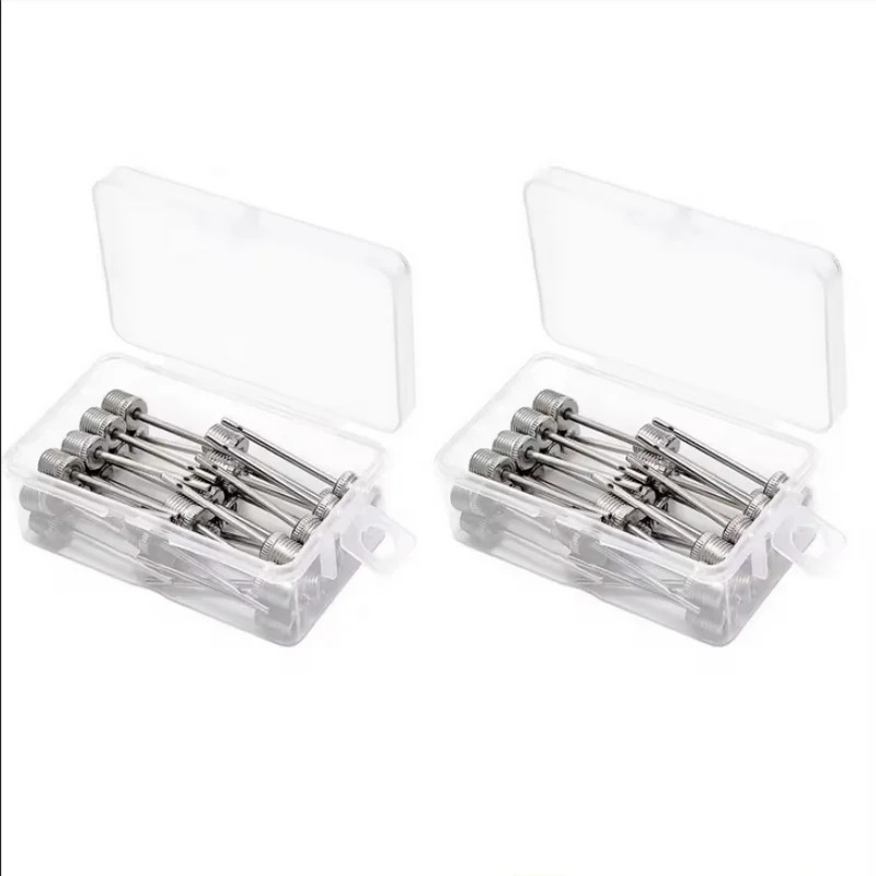 10/20PCS Sport Ball Inflating Pump Needle For Football Basketball Soccer Inflatable Air Valve Adaptor Stainless Steel Pump
