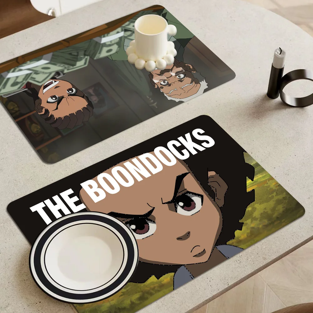 The Boondocks Printed Dish Drying Mat Super Absorbent Coffee Drain Pad Tableware Quick Dry Rug Kitchen Dinnerware Placemat