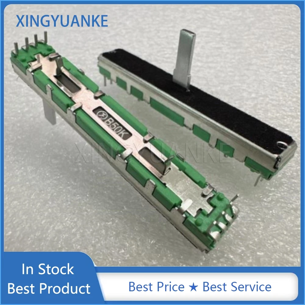 1PCS 6CM Straight Slide Potentiometer Fader B50K With Center Positioning DDJ-SB2 60MM FB50K Speed Control Lever 8Pin Handle 15MM