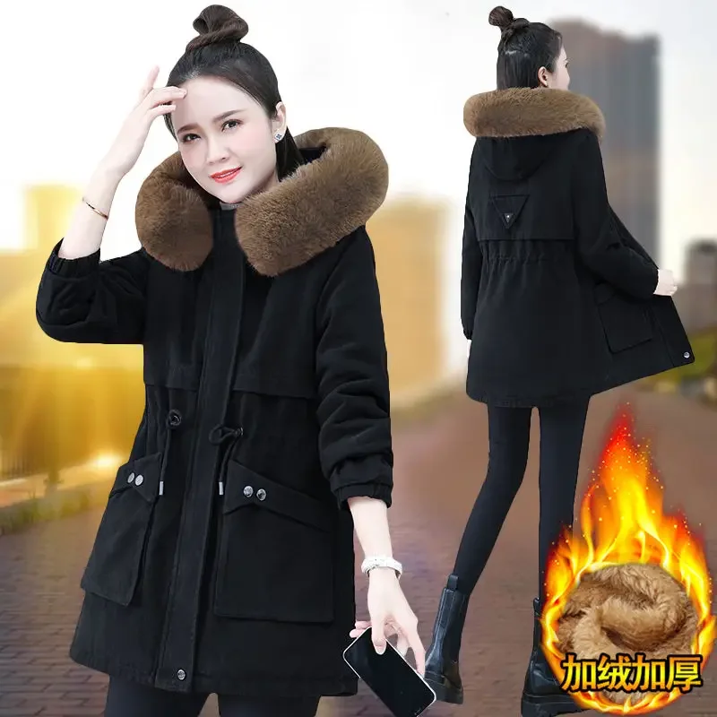 2022 New Winter Women's Cold Coat Parkas Super Hot Coats Hooded Jackets Plus Size Korean Fashion Coat Cheap Wholesale Clothing