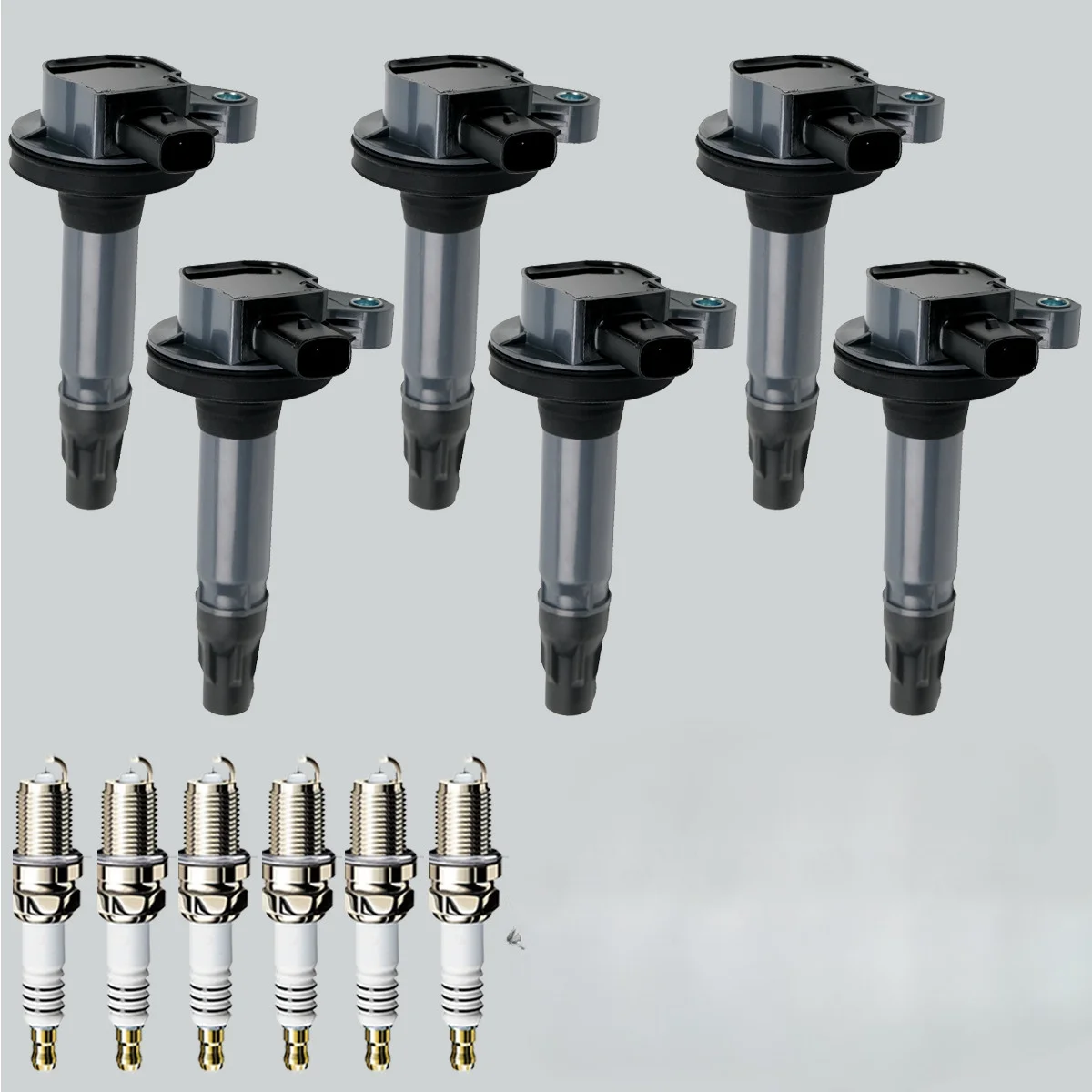 

6PCS OEM Ignition Coil & 6PCS Iridium Spark Plug For Ford Lincoln 3.5L 3.7L V6 UF553