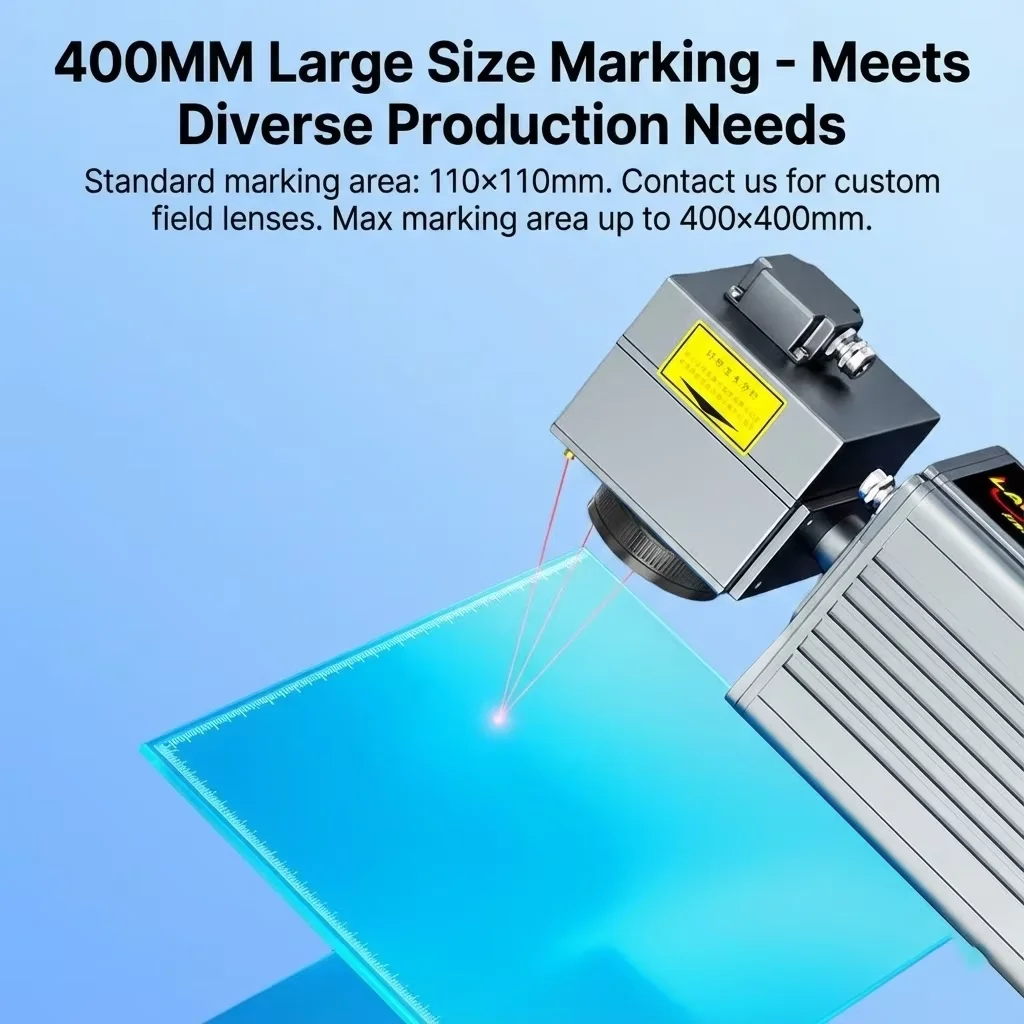 Desktop Fiber Laser Marking Machine 20W 30W 50W 100W for Automatic Expiry Date Batch Code on Metal