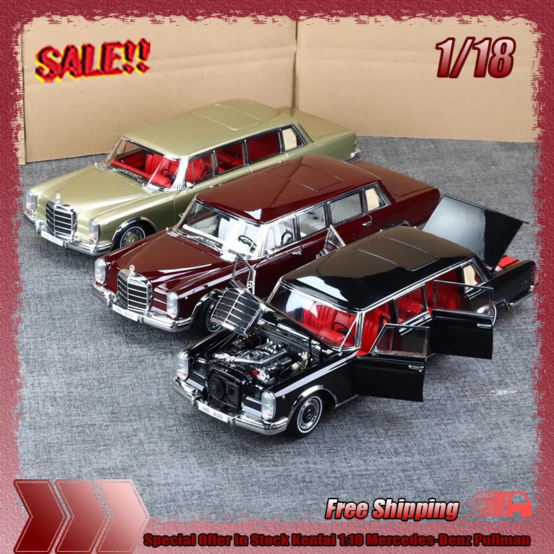 

Special Offer In Stock Kenfai 1:18 Mercedes-Benz Pullman Simulation Alloy Miniature Die-Cast Full-Open Car Model Custom Toy Gift
