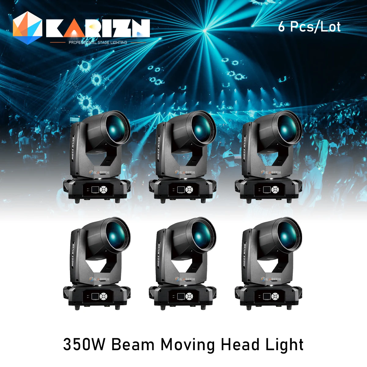 

0 Tax 6PCS 350W Moving Head Beam Spot Stage Effect Lighting For Dj Disco Night Club Wedding Decoration Gobo Fixture Dj Effect