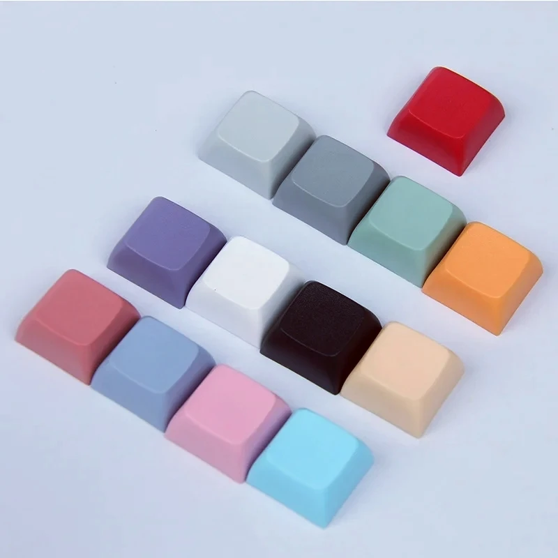 2pcs 1U Blank Keycap PBT Keycap XDA Profile for MX Switch Mechanical Keyboard Custom Key caps Black Red White Blue Orange Purple